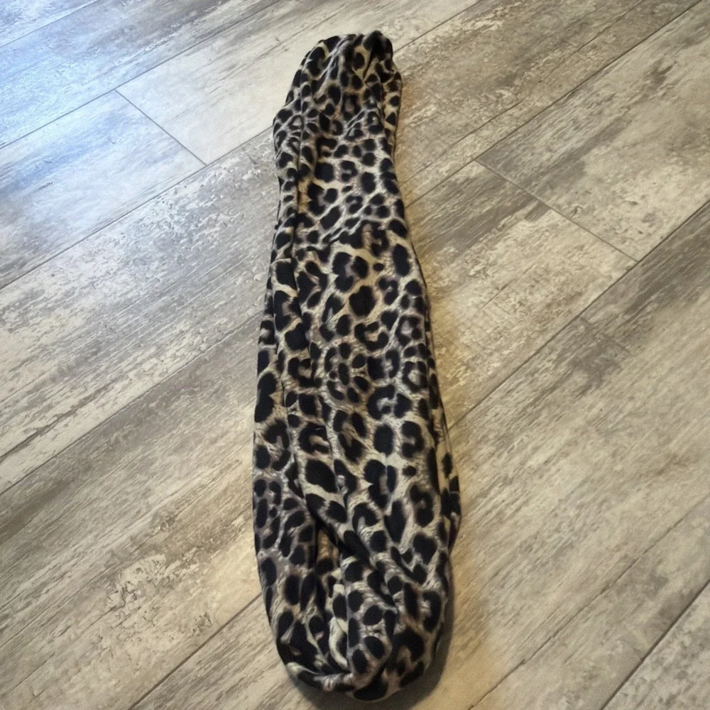 Leopard Print Infinity Scarf Shawl Wrap Animal Print Lightweight Fall Comfort